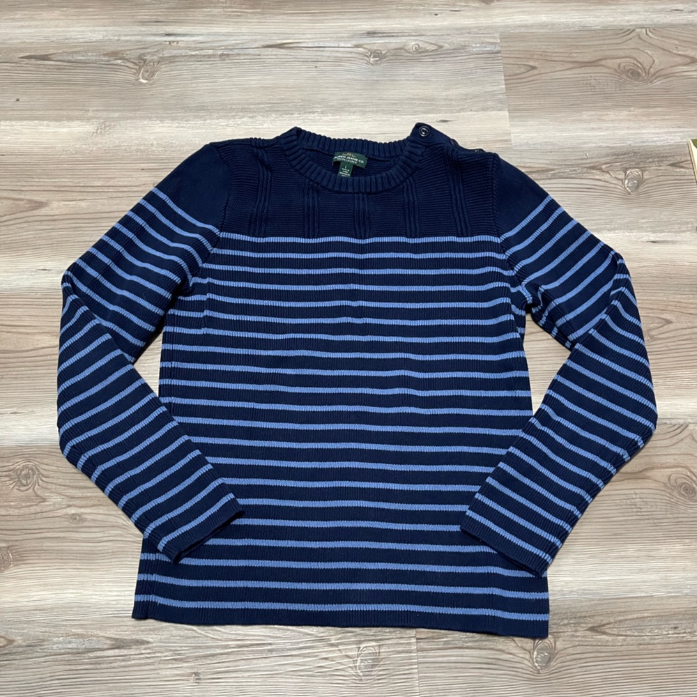 Lauren Ralph Lauren women’s crew neck blue striped sweater size Large